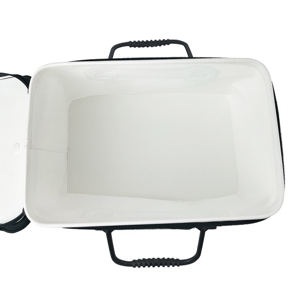 ハンドル・フタ付きの折りたたみバッカン